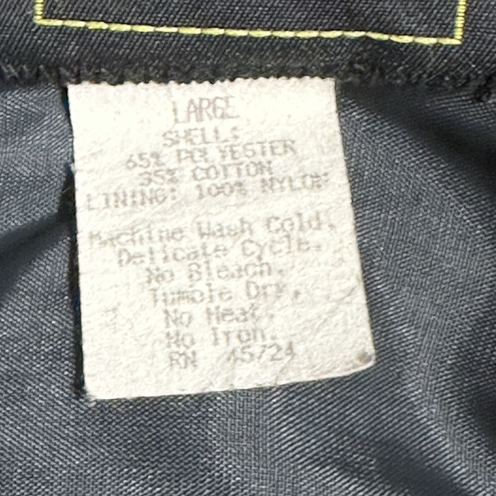 K-Products Full Zip Men's Jacket USA Made L Black Windbreak AMOCO Relaxed VTG - Picture 8 of 12